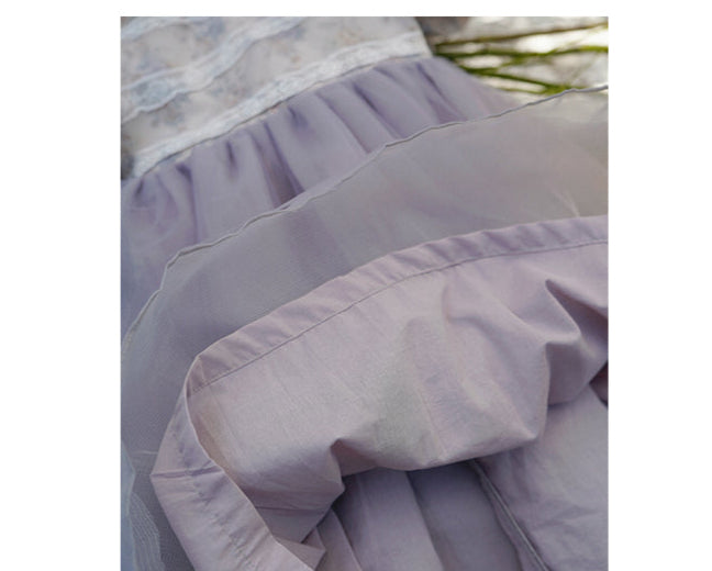 Amazing Purple Floral Princess Dress