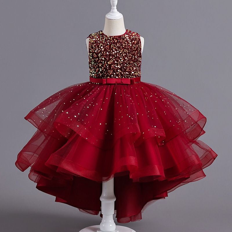 Amazing Girls' Princess Dress, Sequin Puffy Skirt