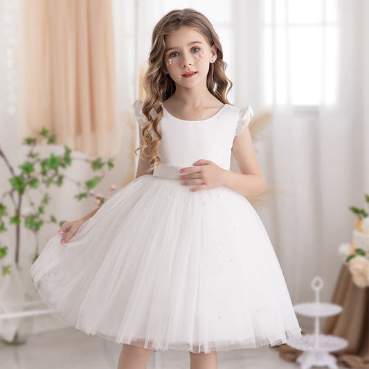 Girls' Princess Dress for Birthday with Bowknot