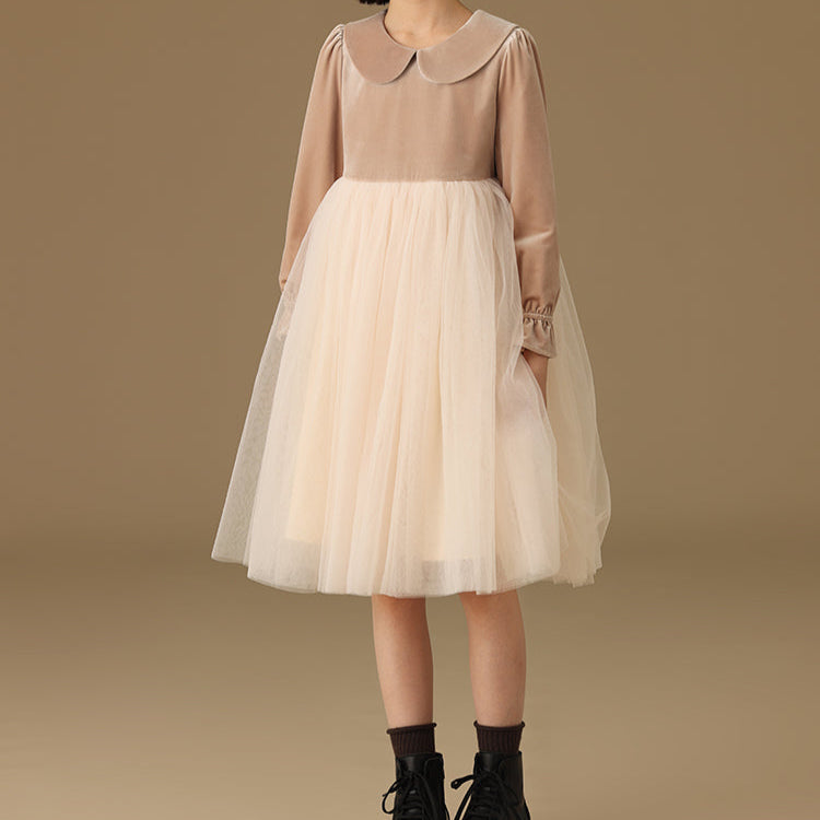 Sweet and Chic Velvet Princess Dress_001