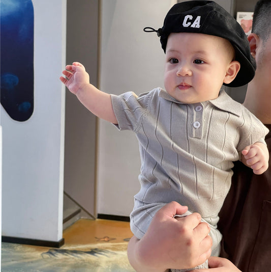 Angelic Baby Boys' Knit Polo Set