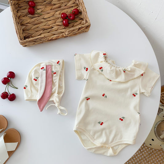 Angelic Cute Pure Cotton Bodysuit for Baby Girls