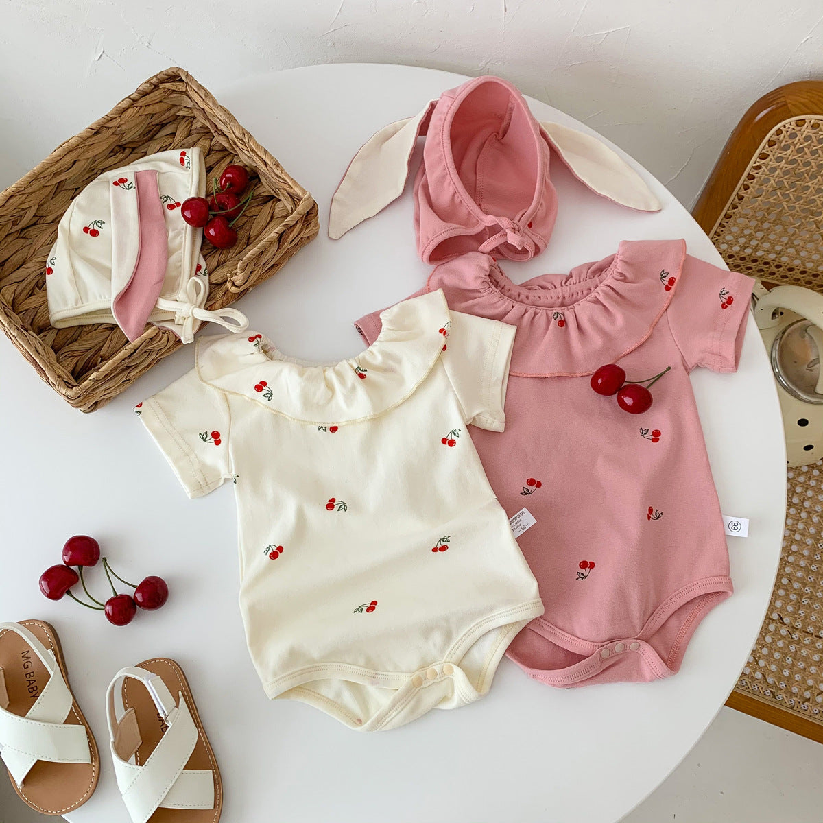 Angelic Cute Pure Cotton Bodysuit for Baby Girls