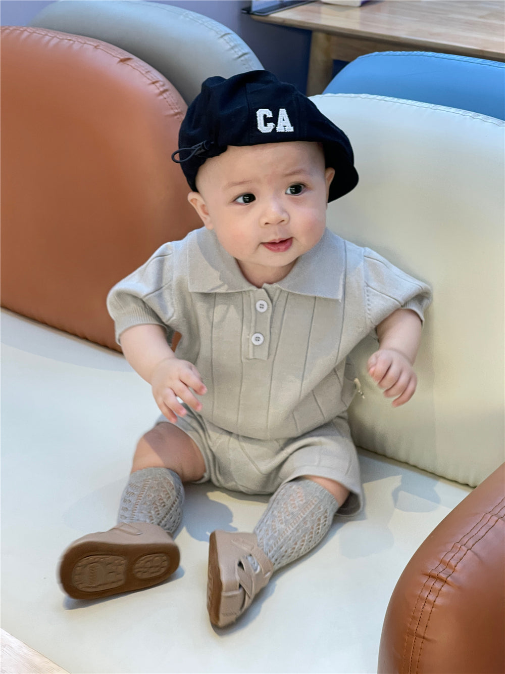 Angelic Baby Boys' Knit Polo Set