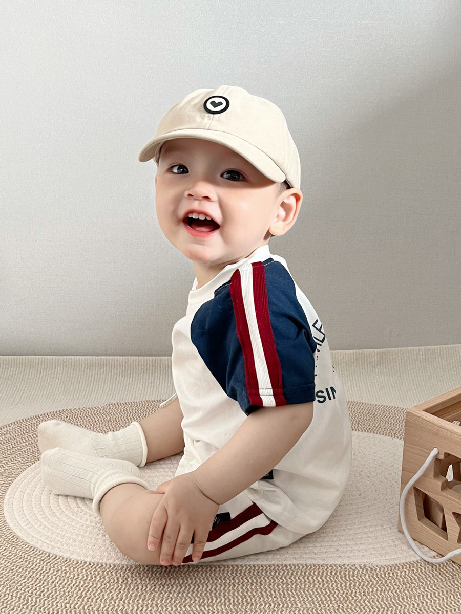 Casual Color-Blocked Soft Pure Cotton Boys' Separate-suit