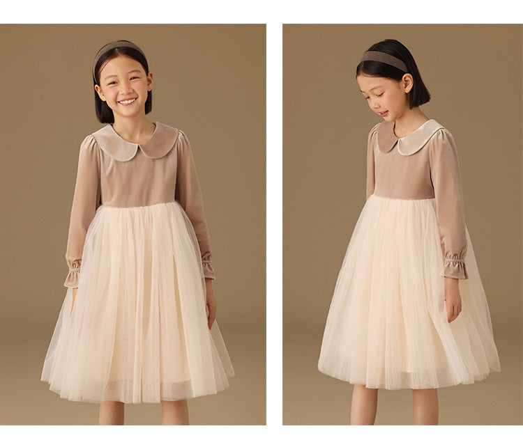 Sweet and Chic Velvet Princess Dress_001