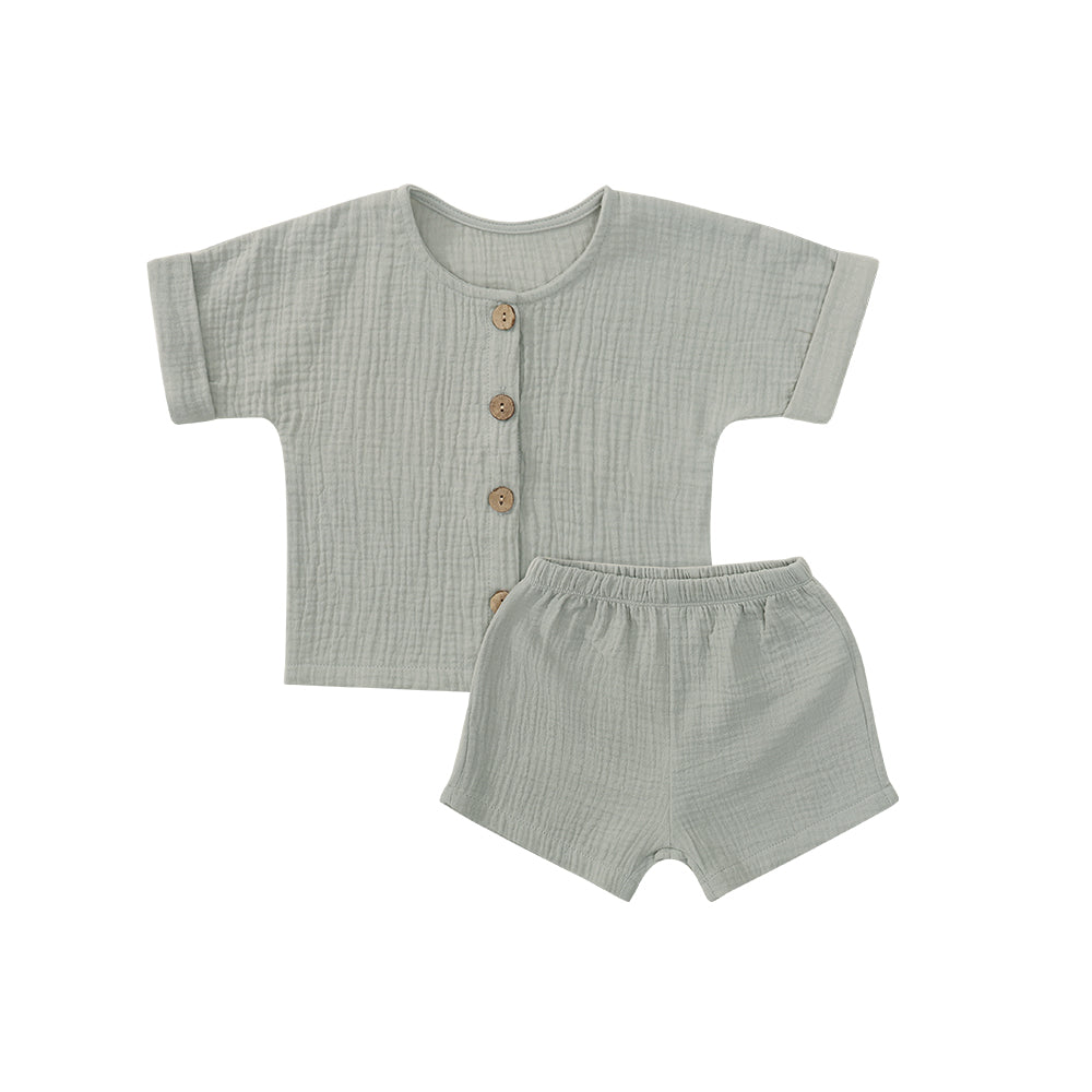 Comfortable Cotton and Linen Short-Sleeved and Shorts Set