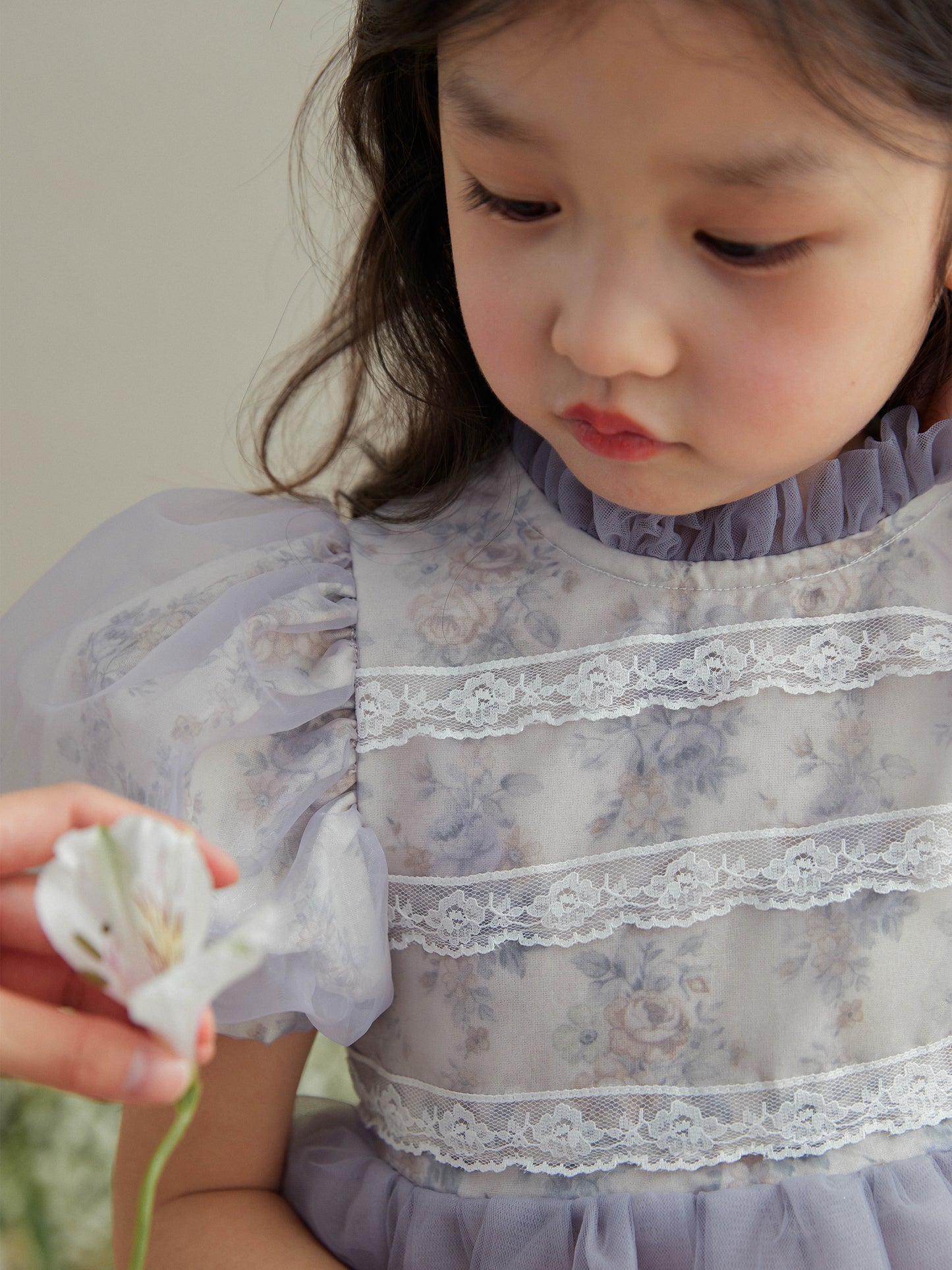 Purple Floral Princess Dress