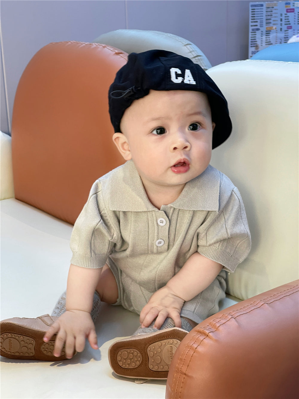 Angelic Baby Boys' Knit Polo Set