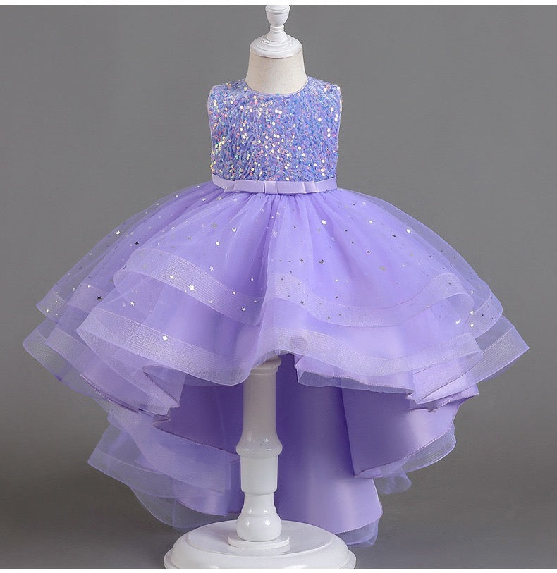 Girls' Princess Dress, Sequin Puffy Skirt