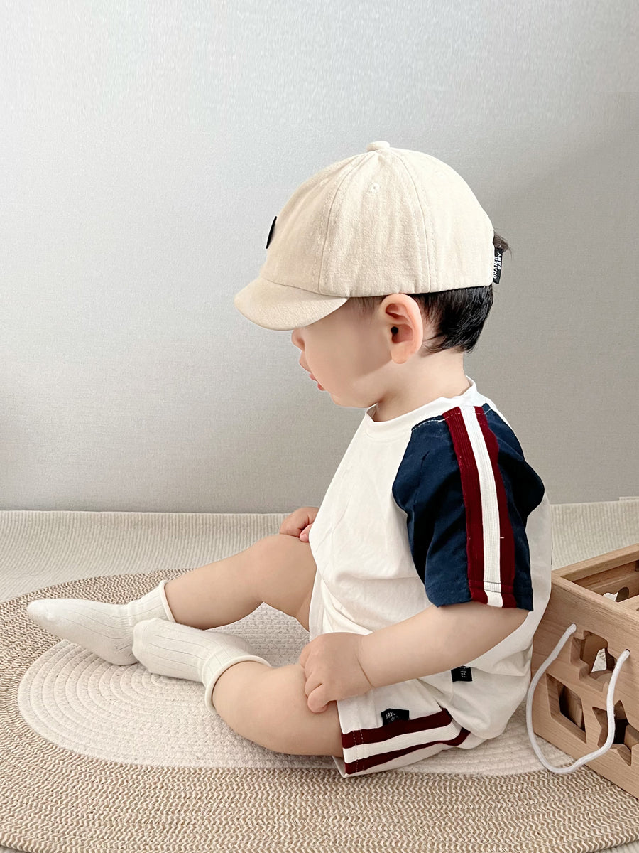 Casual Color-Blocked Soft Pure Cotton Boys' Separate-suit