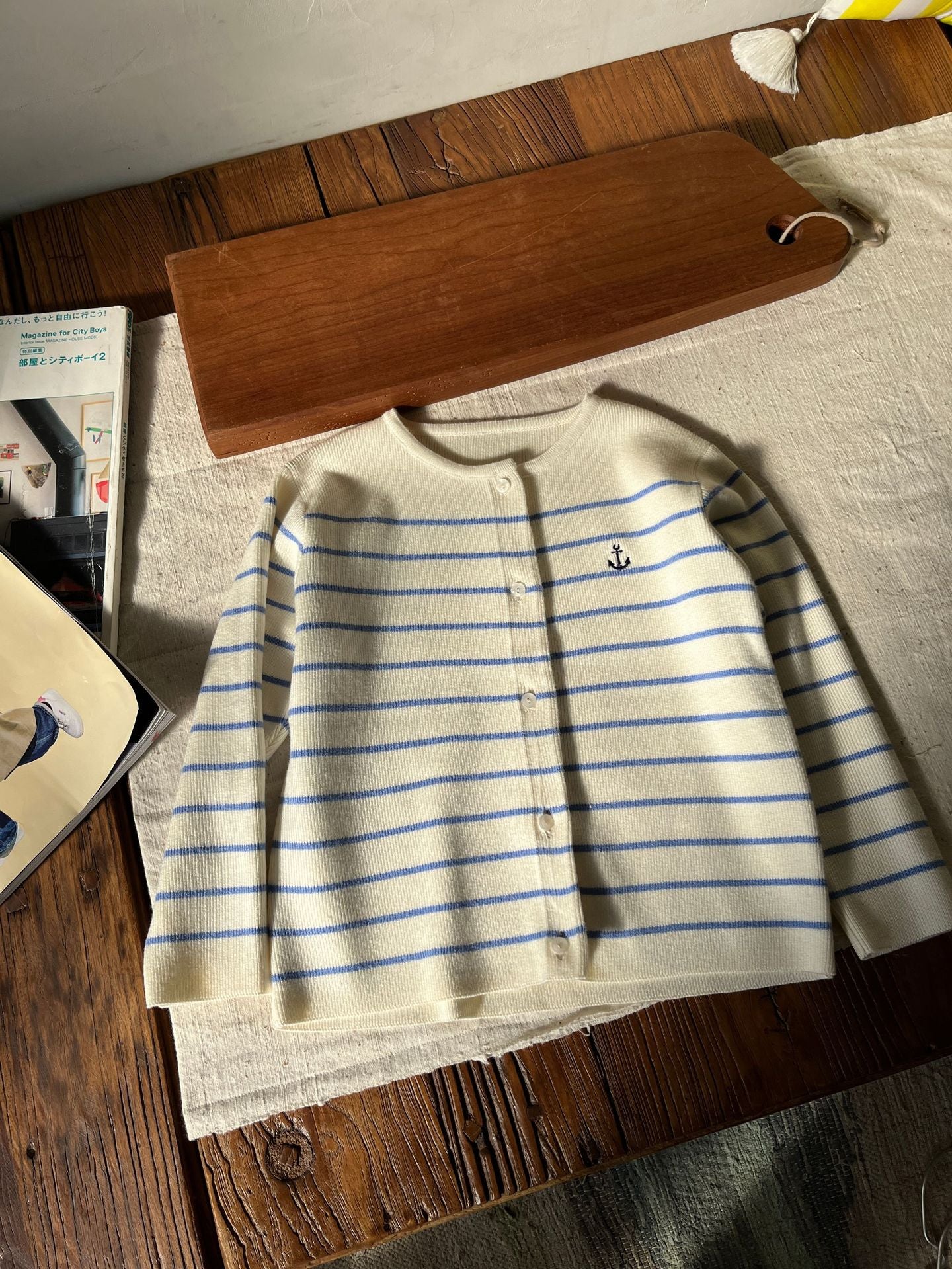 Angelic British-style Striped Knit Dress