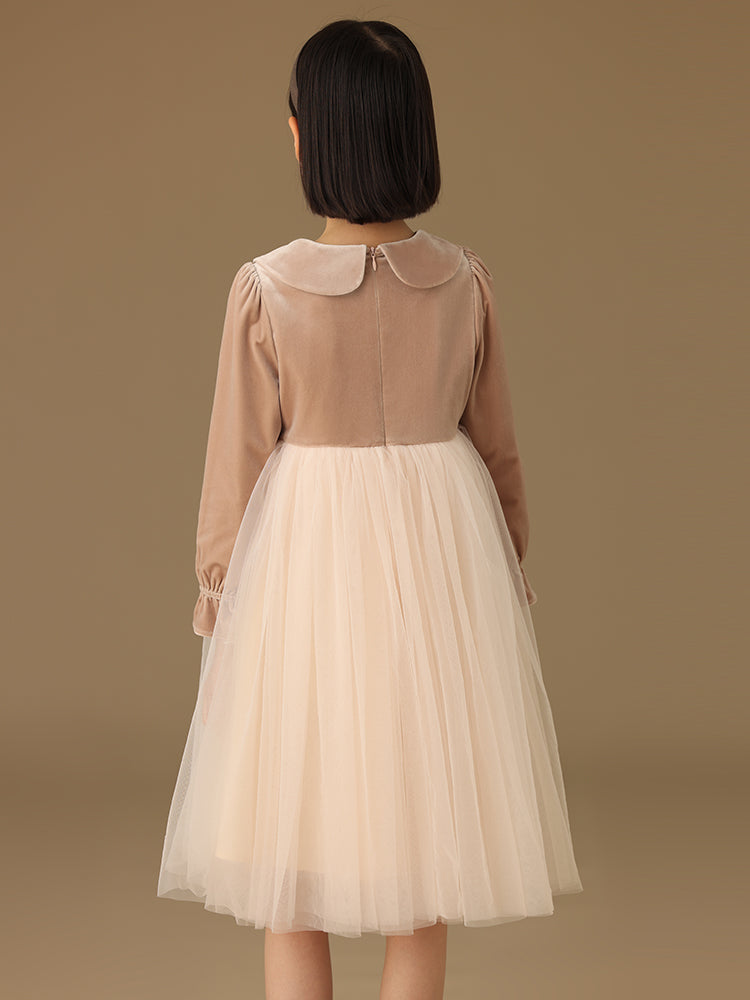 Sweet and Chic Velvet Princess Dress_001