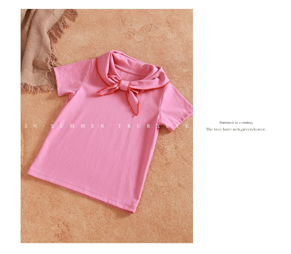 Angelic Bow tie short sleeve baby girl T-shirt