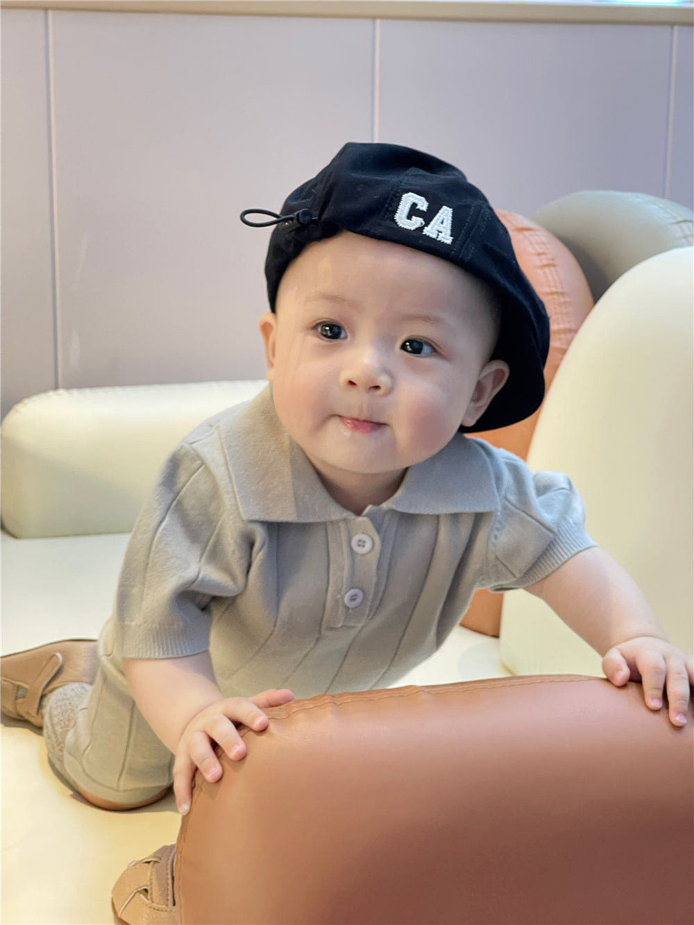 Angelic Baby Boys' Knit Polo Set