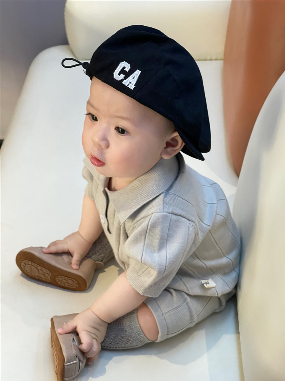 Angelic Baby Boys' Knit Polo Set