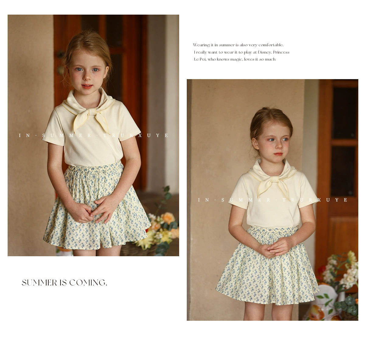 Angelic Bow tie short sleeve baby girl T-shirt