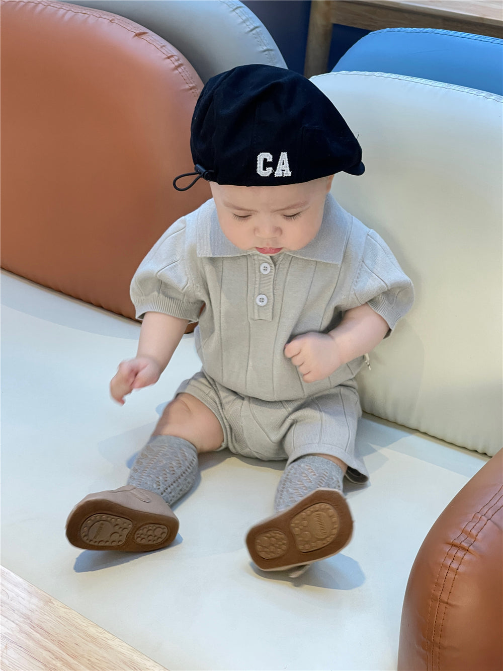 Angelic Baby Boys' Knit Polo Set