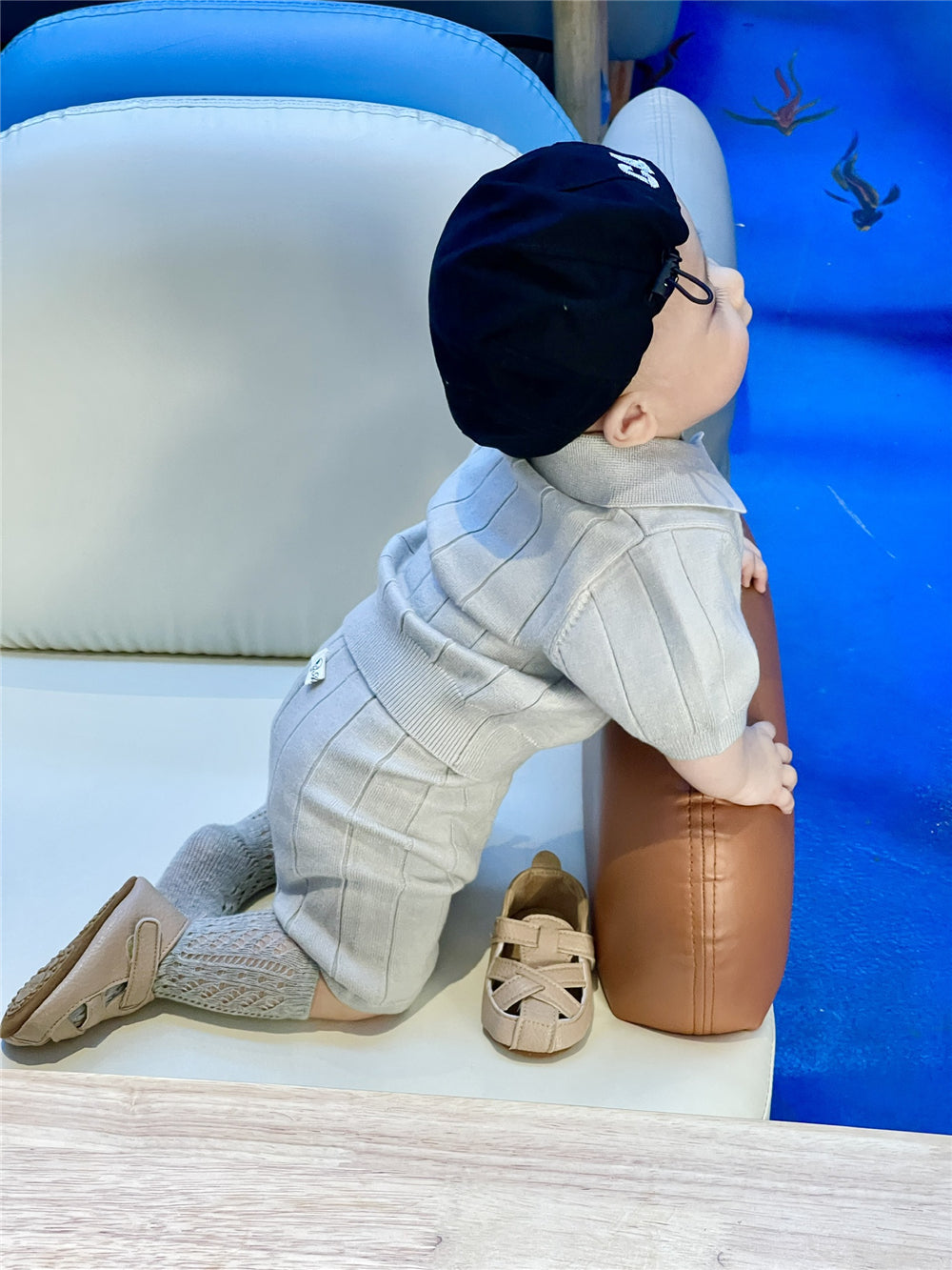 Angelic Baby Boys' Knit Polo Set