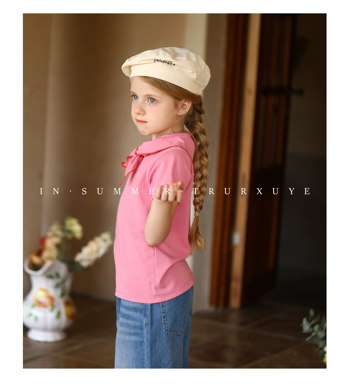 Angelic Bow tie short sleeve baby girl T-shirt