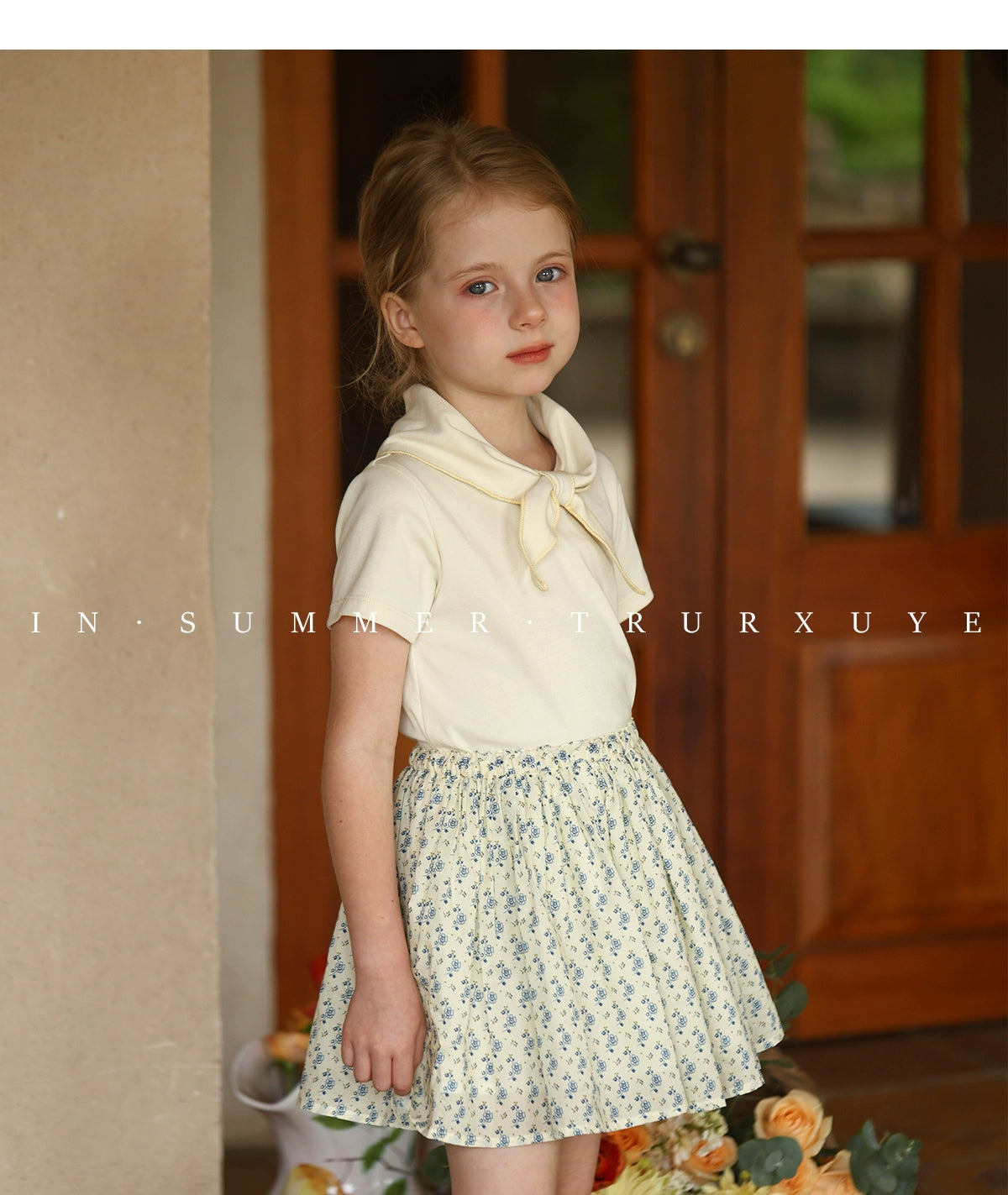 Angelic Bow tie short sleeve baby girl T-shirt